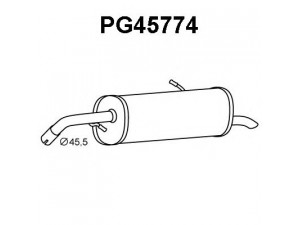 VENEPORTE PG45774 galinis duslintuvas 
 Išmetimo sistema -> Duslintuvas
173080, 1730AF, 1730JP