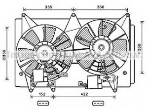 AVA QUALITY COOLING MZ7547 ventiliatorius, radiatoriaus 
 Aušinimo sistema -> Radiatoriaus ventiliatorius
L33L15025C