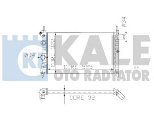 KALE OTO RADYATÖR 177300 radiatorius, variklio aušinimas 
 Aušinimo sistema -> Radiatorius/alyvos aušintuvas -> Radiatorius/dalys
13 00 099, 13 02 057, 1300099, 1302057