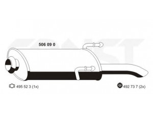 ERNST 506090 galinis duslintuvas 
 Išmetimo sistema -> Duslintuvas
1726 AR, 1726 CY, 1726 R0, 1726 V7