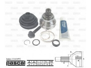 PASCAL G1A047PC jungčių komplektas, kardaninis velenas 
 Ratų pavara -> Sujungimai/komplektas
4D0 407 305B, 8E0 498 099A, 8E0498099E