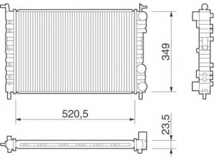 MAGNETI MARELLI 350213259000 radiatorius, variklio aušinimas 
 Aušinimo sistema -> Radiatorius/alyvos aušintuvas -> Radiatorius/dalys
46417059, 46548485, 46750718