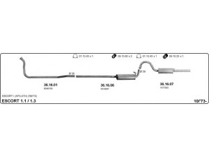IMASAF 525000015 išmetimo sistema 
 Išmetimo sistema -> Išmetimo sistema, visa