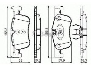 BOSCH 0 986 TB3 157 stabdžių trinkelių rinkinys, diskinis stabdys 
 Techninės priežiūros dalys -> Papildomas remontas
34 11 6 850 567, 34 11 6 858 910