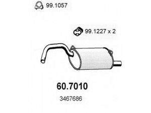 ASSO 60.7010 galinis duslintuvas 
 Išmetimo sistema -> Duslintuvas
3467138, 3467686