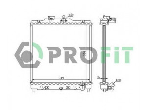 PROFIT PR 2912A2 radiatorius, variklio aušinimas 
 Aušinimo sistema -> Radiatorius/alyvos aušintuvas -> Radiatorius/dalys
19010P01003, 19010P01004, 19010P08003