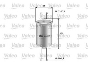 VALEO 587202 kuro filtras 
 Techninės priežiūros dalys -> Papildomas remontas
13 32 1 262 324, 13321262324, 82425329