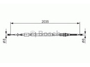 BOSCH 1 987 477 598 trosas, stovėjimo stabdys 
 Stabdžių sistema -> Valdymo svirtys/trosai
4745 T3, 4746 20, 4745 T3, 4746 20
