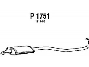 FENNO P1751 vidurinis duslintuvas 
 Išmetimo sistema -> Duslintuvas
1717-38, 1717-88, 1717-97, 1717-A4