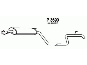 FENNO P3690 galinis duslintuvas 
 Išmetimo sistema -> Duslintuvas
6384901015