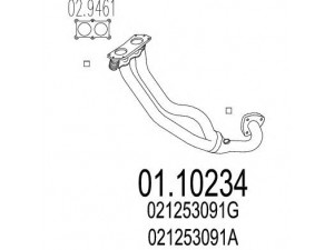 MTS 01.10234 išleidimo kolektorius 
 Išmetimo sistema -> Išmetimo vamzdžiai
021253091A, 021253091G