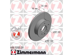 ZIMMERMANN 600.3203.20 stabdžių diskas 
 Stabdžių sistema -> Diskinis stabdys -> Stabdžių diskas
701 615 301 B, 701 615 301 E