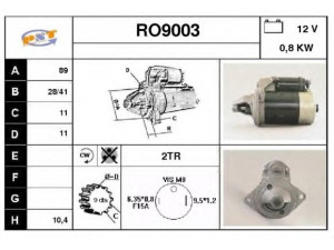 SNRA RO9003 starteris
ADU8919, ADU9801