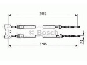 BOSCH 1 987 477 834 trosas, stovėjimo stabdys 
 Stabdžių sistema -> Valdymo svirtys/trosai
1010349, 1036199, 7402912, 95AB 2A603 BC