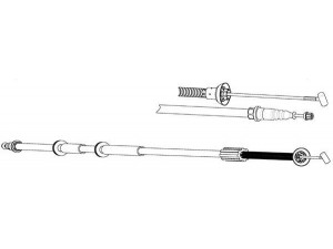 KAWE FA02242 trosas, stovėjimo stabdys 
 Stabdžių sistema -> Valdymo svirtys/trosai
46819335