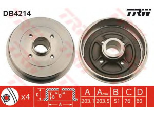 TRW DB4214 stabdžių būgnas 
 Stabdžių sistema -> Būgninis stabdys -> Stabdžių būgnas
7700428821, 7700827866, 7700839322