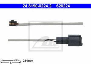 ATE 24.8190-0224.2 įspėjimo kontaktas, stabdžių trinkelių susidėvėjimas 
 Stabdžių sistema -> Susidėvėjimo indikatorius, stabdžių trinkelės
34 35 1 181 802