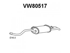 VENEPORTE VW80517 galinis duslintuvas 
 Išmetimo sistema -> Duslintuvas
1J5253609S