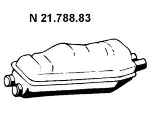 EBERSPÄCHER 21.788.83 galinis duslintuvas 
 Išmetimo sistema -> Duslintuvas
18 10 1 702 957, 18 30 1 706 988