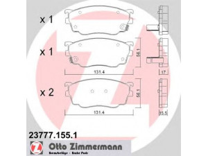 ZIMMERMANN 23777.155.1 stabdžių trinkelių rinkinys, diskinis stabdys 
 Techninės priežiūros dalys -> Papildomas remontas
CBY33323Z, CBY43323Z, G1YC3323Z