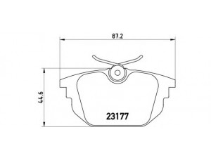 BREMBO P 23 026 stabdžių trinkelių rinkinys, diskinis stabdys 
 Techninės priežiūros dalys -> Papildomas remontas
0060765020, 46602617, 60777601