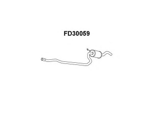 VENEPORTE FD30059 priekinis duslintuvas 
 Išmetimo sistema -> Duslintuvas
1507330, 7135920, 7228679
