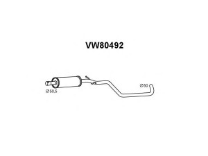 VENEPORTE VW80492 priekinis duslintuvas 
 Išmetimo sistema -> Duslintuvas
1T0253209, 1T0253209AB, 1T0253209CS