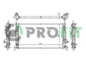 PROFIT PR 2563A1 radiatorius, variklio aušinimas 
 Aušinimo sistema -> Radiatorius/alyvos aušintuvas -> Radiatorius/dalys
1230987, 1251092, 1300467, 1305492