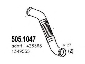 ASSO 505.1047 išleidimo kolektorius 
 Išmetimo sistema -> Išmetimo vamzdžiai
1349555, 1428368
