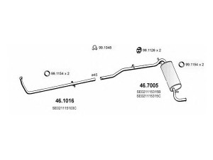 ASSO ART2309 išmetimo sistema 
 Išmetimo sistema -> Išmetimo sistema, visa