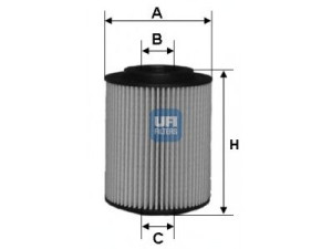 UFI 25.054.00 alyvos filtras 
 Techninės priežiūros dalys -> Techninės priežiūros intervalai
05080244AA, 6641800009, A6641800009