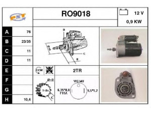 SNRA RO9018 starteris