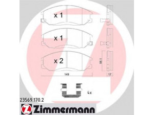 ZIMMERMANN 23569.170.2 stabdžių trinkelių rinkinys, diskinis stabdys 
 Techninės priežiūros dalys -> Papildomas remontas
58101-26A10, 58101-26A20, 58101-26A30