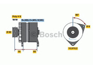 BOSCH 6 033 GB3 046 kintamosios srovės generatorius