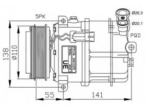 NRF 32312G kompresorius, oro kondicionierius 
 Oro kondicionavimas -> Kompresorius/dalys
51704659, 60693875, 71789354, 71789356