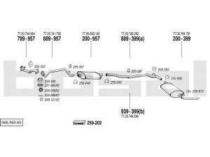 BOSAL 066.560.60 išmetimo sistema 
 Išmetimo sistema -> Išmetimo sistema, visa