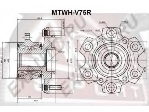 ASVA MTWH-V75R rato stebulė 
 Ašies montavimas/vairavimo mechanizmas/ratai -> Rato stebulė/montavimas -> Rato stebulė
MR418068