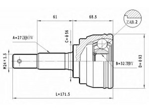 STATIM C.531 jungčių komplektas, kardaninis velenas 
 Ratų pavara -> Sujungimai/komplektas
39100-71J00, 39101-70J00, 39211-71J25