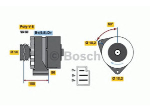 BOSCH 0 120 489 326 kintamosios srovės generatorius 
 Elektros įranga -> Kint. sr. generatorius/dalys -> Kintamosios srovės generatorius
1516567R, 007 154 54 02, A 007 154 54 02