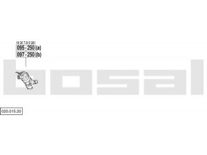 BOSAL 020.015.20 išmetimo sistema 
 Išmetimo sistema -> Išmetimo sistema, visa