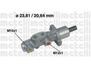 METELLI 05-0576 pagrindinis cilindras, stabdžiai 
 Stabdžių sistema -> Pagrindinis stabdžių cilindras
8602304, 91578856