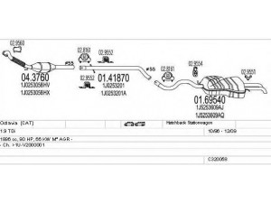 MTS C320058004836 išmetimo sistema 
 Išmetimo sistema -> Išmetimo sistema, visa