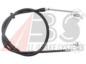 A.B.S. K10848 trosas, stovėjimo stabdys 
 Stabdžių sistema -> Valdymo svirtys/trosai
MN102172