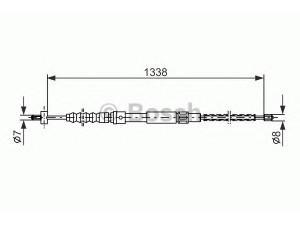 BOSCH 1 987 477 356 trosas, stovėjimo stabdys 
 Stabdžių sistema -> Valdymo svirtys/trosai