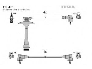 TESLA T984P uždegimo laido komplektas 
 Kibirkšties / kaitinamasis uždegimas -> Uždegimo laidai/jungtys
90919-21576, 90919-21585, 90919-21598