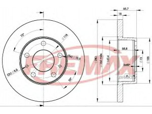 FREMAX BD-4680 stabdžių diskas 
 Stabdžių sistema -> Diskinis stabdys -> Stabdžių diskas
1300500080, 4246.J8, 4246.J9, 71738910