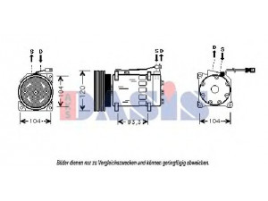 AKS DASIS 850782N kompresorius, oro kondicionierius 
 Oro kondicionavimas -> Kompresorius/dalys
6453AX