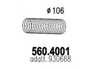 ASSO 560.4001 lanksti žarna, išmetimo sistema
930668