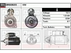 DELCO REMY DRS0820 starteris 
 Elektros įranga -> Starterio sistema -> Starteris
068911023A, 068911023AAX, 068911023AX