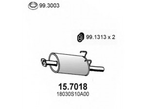 ASSO 15.7018 galinis duslintuvas 
 Išmetimo sistema -> Duslintuvas
18030S10A00, 18030S10A02, 18030S1SA00